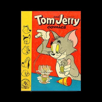 猫和老鼠卡通竖版电表箱装饰画免打孔遮挡配电箱电闸盒空开箱挂画