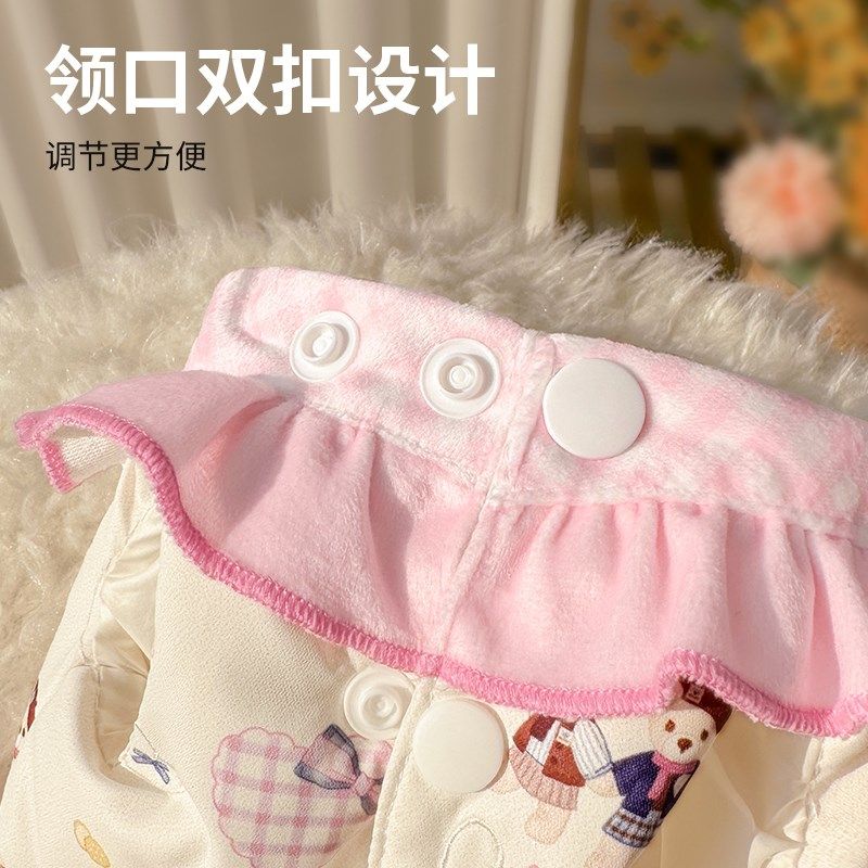 狗狗羽绒服小型犬冬季保暖宠物小狗比熊泰迪衣服猫咪马甲冬款加厚