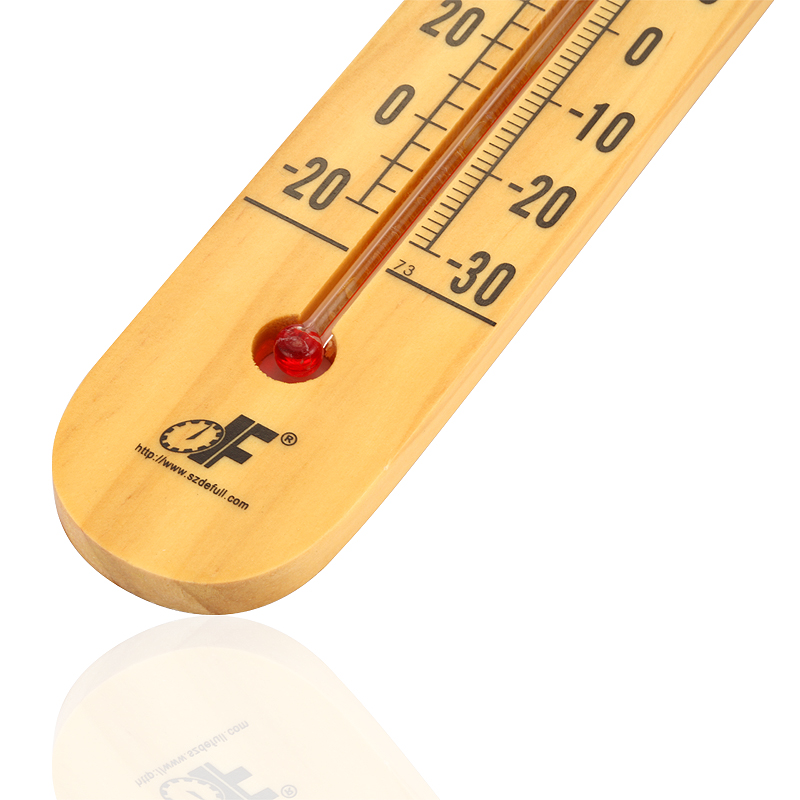 原木温度计室内外壁挂式家用婴儿房大棚仓库高精度木质寒暑表防水
