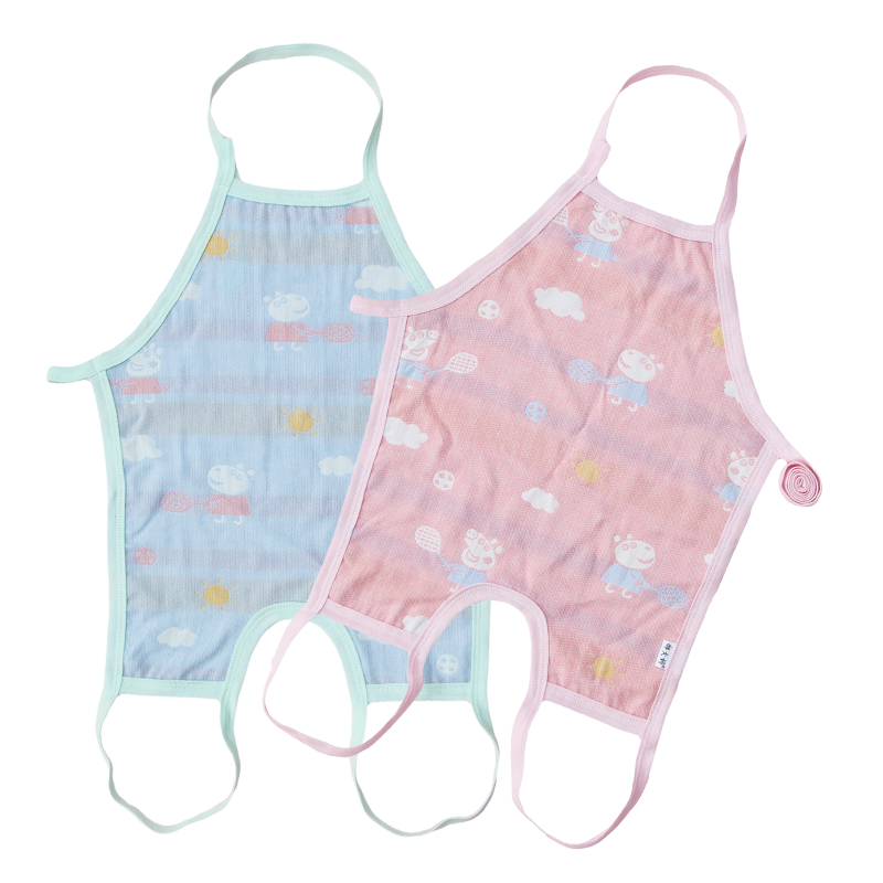 宝宝纱布肚兜婴儿大童纱布连腿肚兜夏天空调房睡袋护肚围春夏薄款