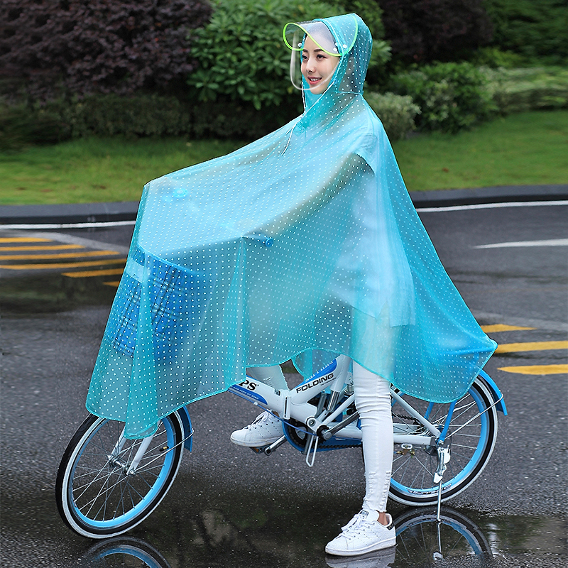 自行车雨衣女透明时尚成人单人电动车男学生单车骑车骑行防水雨披