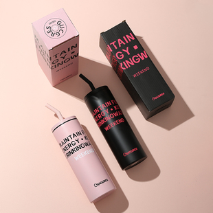 多巴胺吸管水杯2024新款女高颜值不锈钢杯子咖啡杯饮水杯男生便携