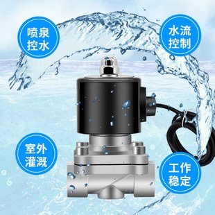 304不锈钢水下款 电磁阀水阀防水可泡水耐用4分 6分DN15