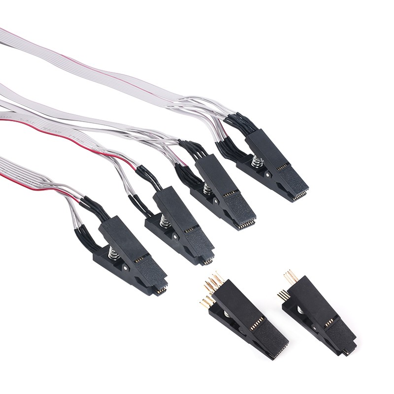 SOP8/16宽窄通用贴片测试夹免拆芯片烧录夹BIOS芯片烧写直/弯针