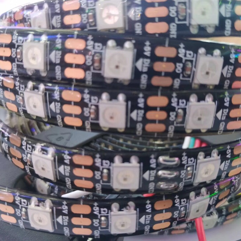 WS2812B幻彩LED灯带5V全彩灯条5050灯珠内置IC炫彩单点单控软灯条