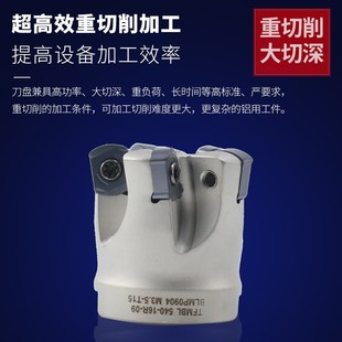 TFL09刀盘快进给重切削数控开粗z铣刀盘 通装特固克BLMP0904刀片