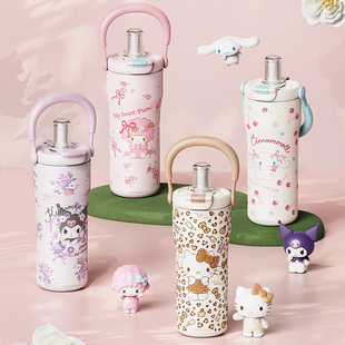 HelloKitty保温水杯女生高颜值2025新款大容量吸管杯学生上学专用