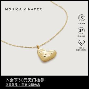 Vinader莫妮卡項(xiàng)鏈心款 Monca 形盒項(xiàng)鏈頸銀鍍金項(xiàng)鏈情i侶鏈JZZ同