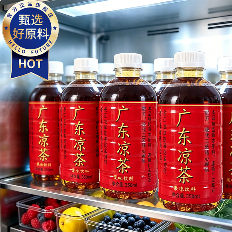 经典广东凉茶饮料整箱24瓶*350ml装夏日清爽解渴解渴火锅聚餐必备