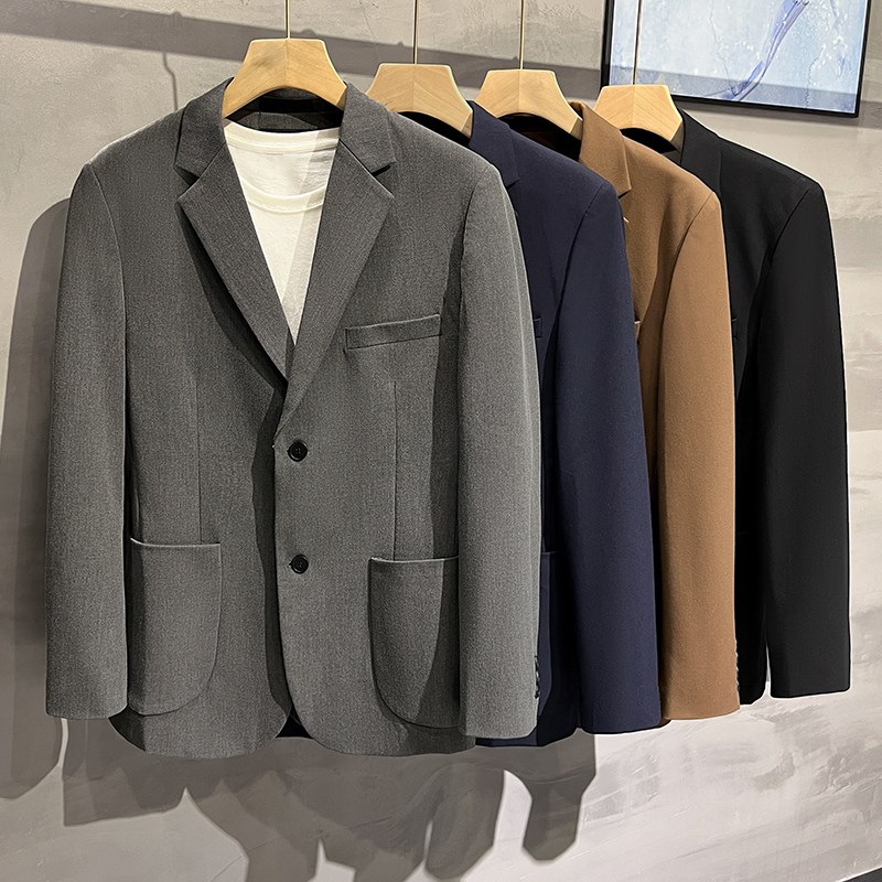 2024新秋款西服外套男士西装套装轻熟风高级感加大码休闲修身商务