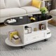 茶几客厅家用可以移动圆形茶桌钢化玻璃面板经济家用型简易小茶几