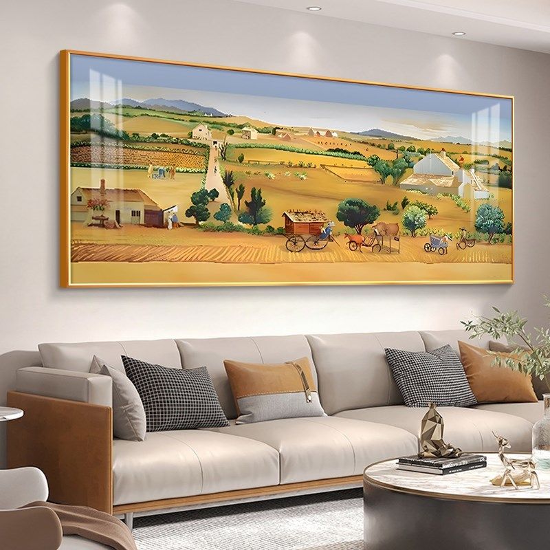 梵高丰收手绘油画客厅挂画轻奢高级感沙发背景墙装饰画大芬村壁画