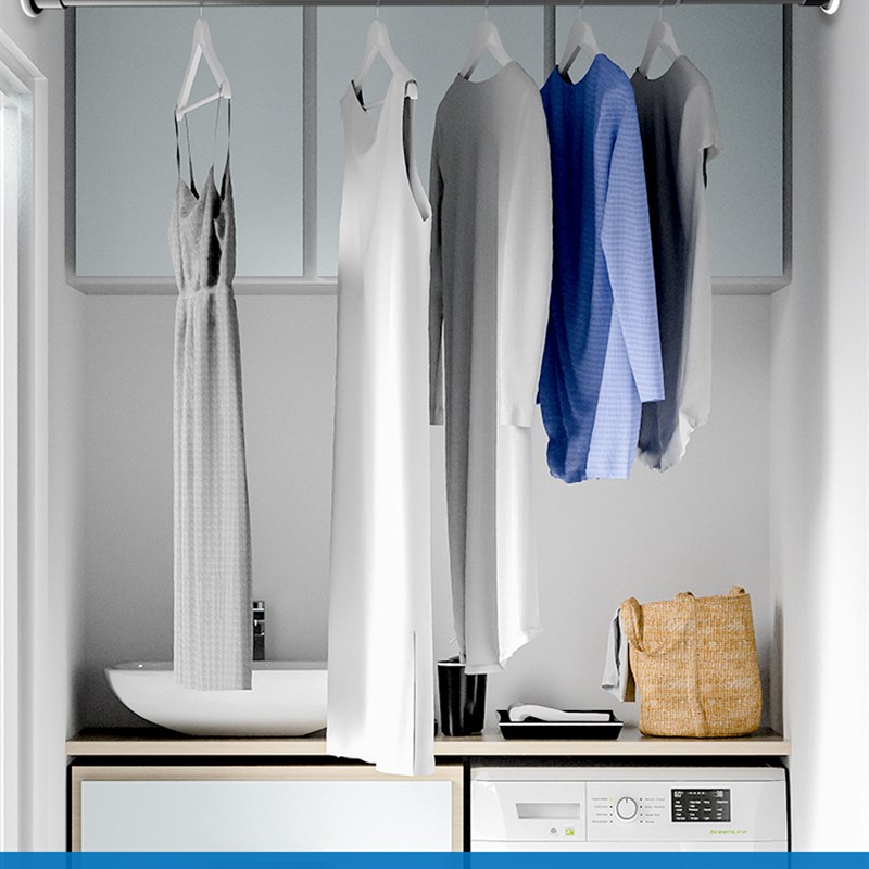 免打孔晾衣杆伸缩杆卧室罗马杆子窗帘杆浴帘杆室内晾衣架安装单杆