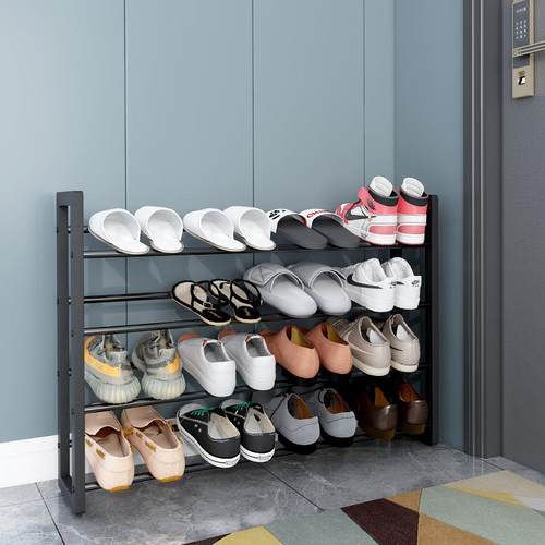 简易伸缩鞋架门口楼道大容量鞋子置物架学生宿舍床下收纳鞋柜