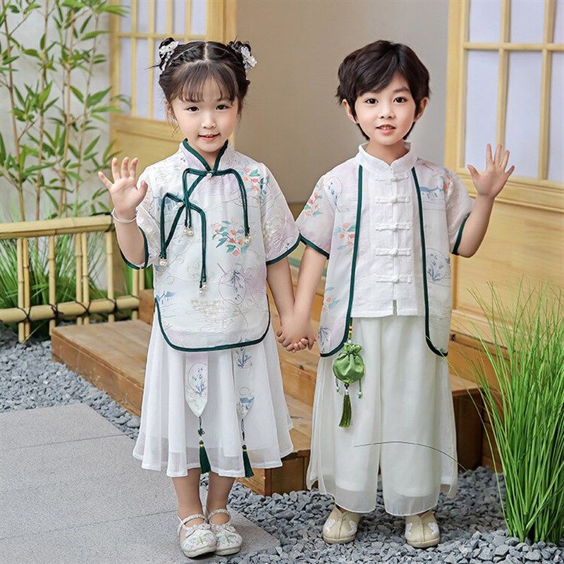 六一儿 童节演出服幼儿园园服汉服中国风表演服装夏季小学生班服