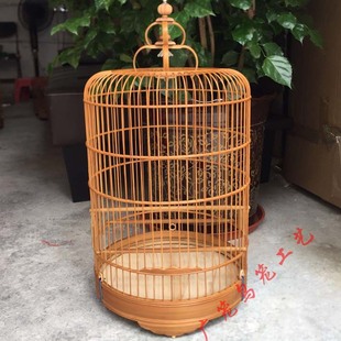 小黑白水鸫笼老竹笼老竹鸟笼装饰灯笼鸟笼子绣眼竹制清远笼广式
