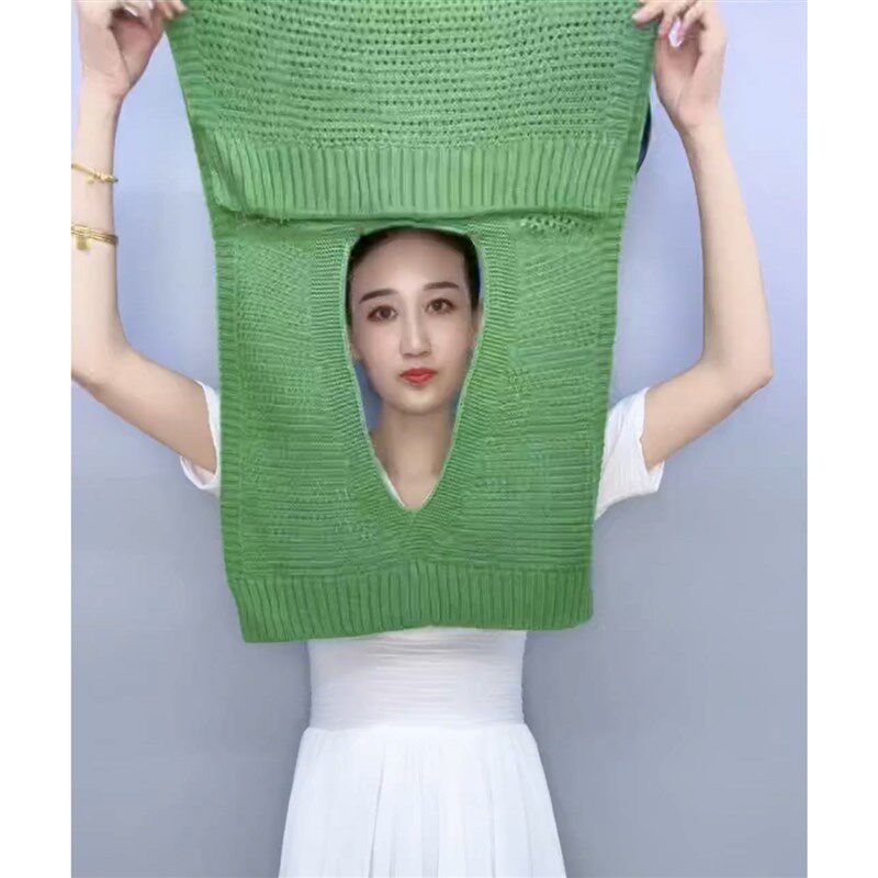 【针织马甲】套头针织披肩夏季新款百搭时尚外搭空调披肩外搭披肩