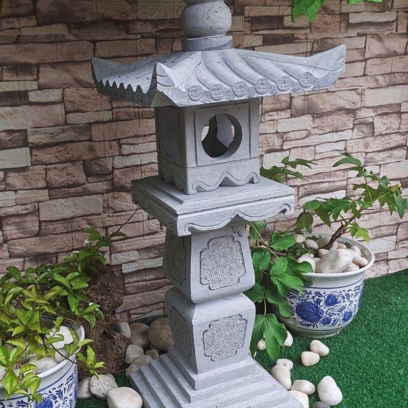 陕西石雕仿古地灯石灯庭院青石石灯笼日式宫灯中式落地灯草坪灯小