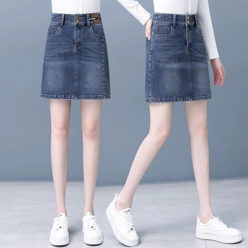 牛仔短裙女夏季2025新款复古高腰显瘦设计感小个子半身包臀a字裙,女装/女士精品,半身裙,淘宝优惠券,粉丝福利购,淘宝优惠卷