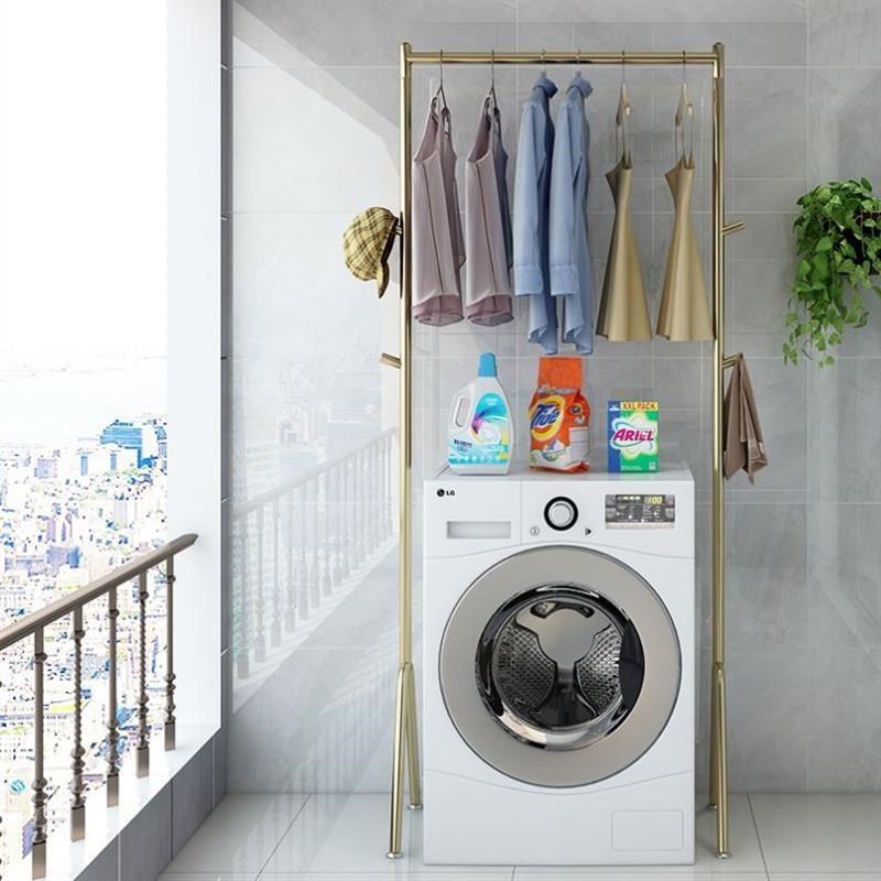 卫生间洗衣机阳台置物架落地浴室马桶厕所滚筒上方收纳架子挂衣服,收纳整理,洗衣机置物架,淘宝优惠券,粉丝福利购,淘宝优惠卷