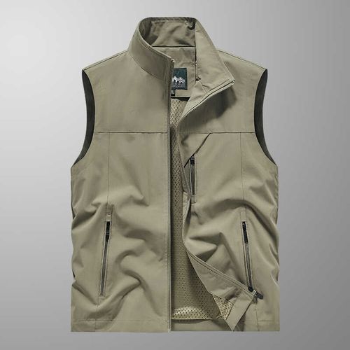 春秋季薄款马甲定制LOGO工作服印字户外多口袋大码工装团体服马褂