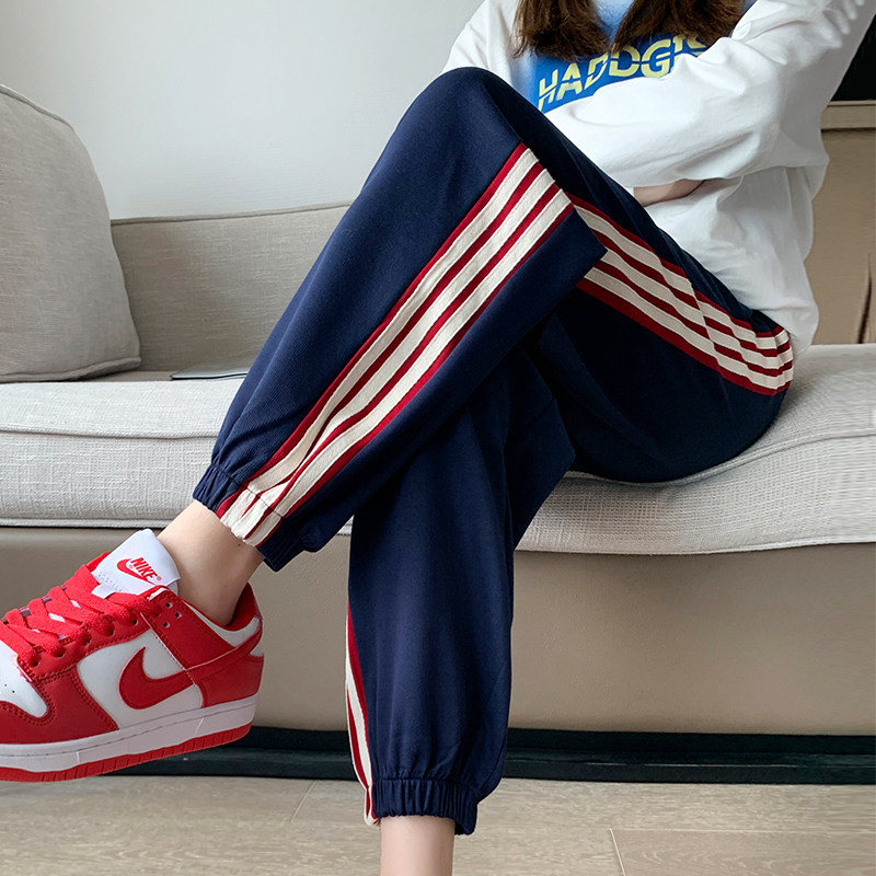 孕妇裤子春秋外穿秋季秋冬加绒束脚运动裤小个子长裤新款冬装冬天