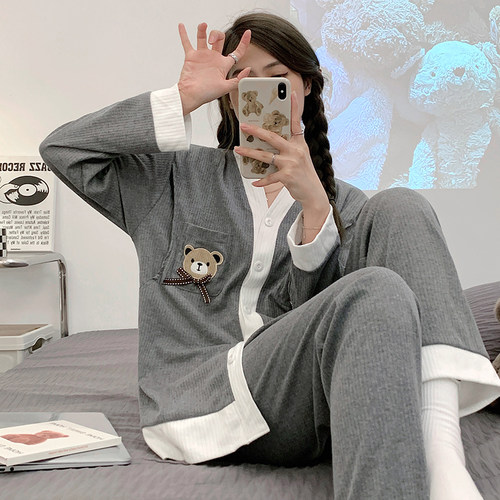 月子服秋季产后纯棉春秋款哺乳3月份4家居服大码孕妇睡衣夏季薄款