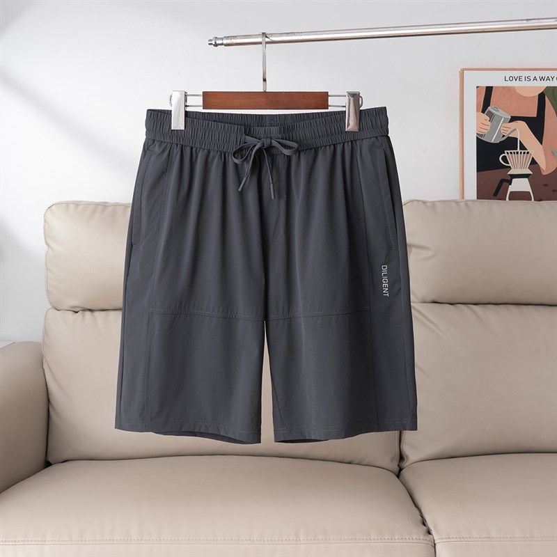 微弹速干!撤柜松紧腰抽绳中裤男2025年夏季新款透气休闲五分短裤,男装,短裤,淘宝优惠券,粉丝福利购,淘宝优惠卷