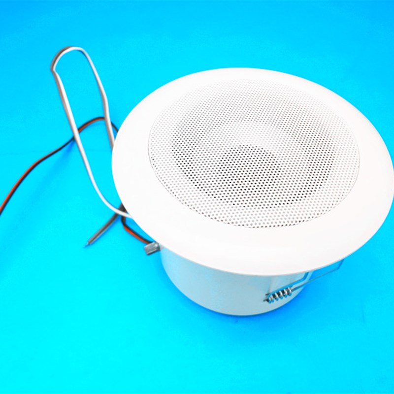 12V有源吸顶音响10-20W摄像头监控声音外接喇叭对讲扩音器音箱