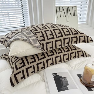 纯棉纱布枕巾一对装加厚四层家用100全棉吸汗不掉毛高端简约男女