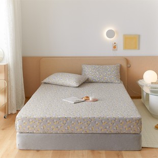 全棉双层纱床单床笠单件 柔软干爽厚实单人双人被单 纯棉可爱印花