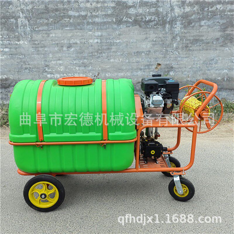 推车式园林手推打药机 300L汽油机电机农用消毒喷雾器
