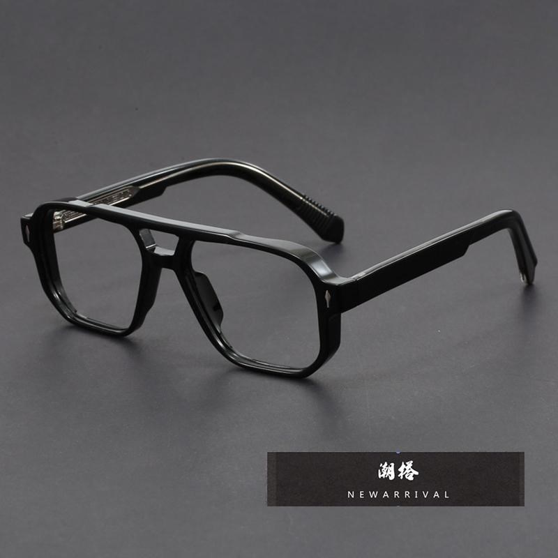 近视眼镜复古美式光学防蓝光 百搭黑框时尚休闲商务