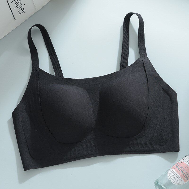高质量内衣女果冻纯欲风小胸聚拢不空杯提拉固定杯无痕文胸罩薄款