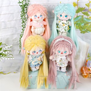 越洋假发新品 一对2个定制布偶棉花娃娃假发发片DIY人偶假发造型