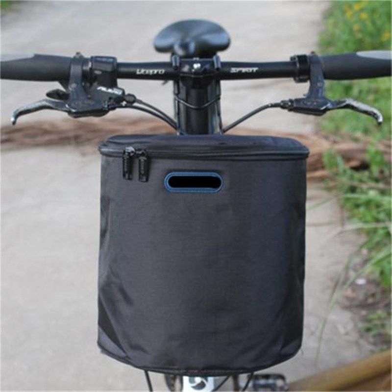 小布车篮加厚帆布折叠车车筐儿童车滑板电动车篓山地自行前车筐