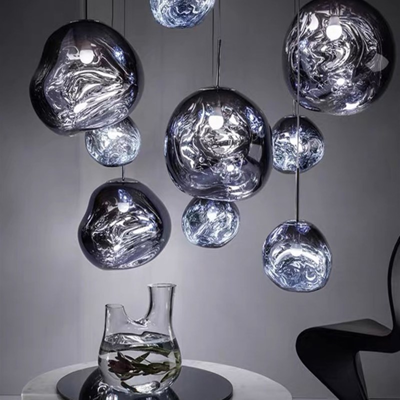 北欧现代创意个性楼梯服装店床头吧台吊灯后现代简约熔岩餐厅灯具