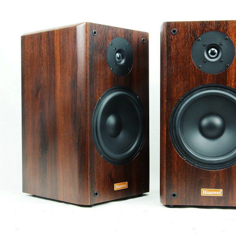 6寸无源书架2.0发烧音箱木质人声二分频6.5寸高保真书架音箱胆机