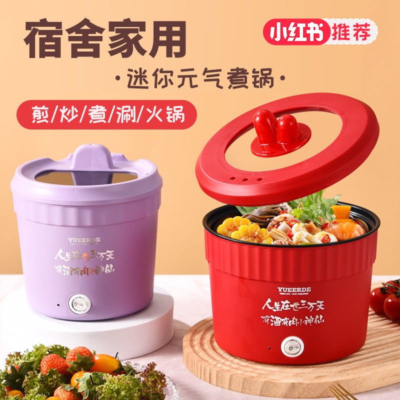 多功能迷你电煮锅小型宿舍学生锅一体家用泡面碗小电锅炒锅电火锅