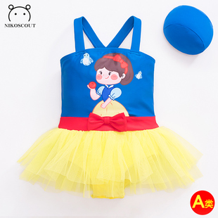 女童游泳衣小童公主20r20年新款 宝宝小女 可爱温泉儿童泳衣纱裙式