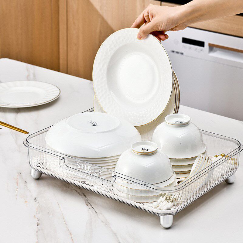 家用轻奢沥水杯架 桌面茶桌杯子沥水收纳架厨房碗盘置物架茶盘
