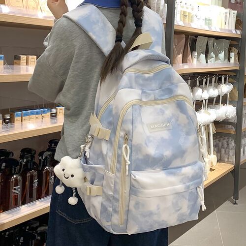 书包女简约新款大容量学生双肩包初高中生小众高颜值休闲旅游背包