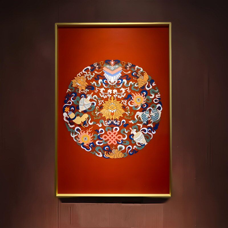 汤镇玮阿汤哥推荐八吉祥挂画八宝吉祥装饰画客厅餐厅壁画招财补角