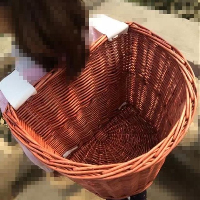 藤编背篓柳编篓柳编书包田园背包篮道具背篮采摘可带盖背篓收纳篮