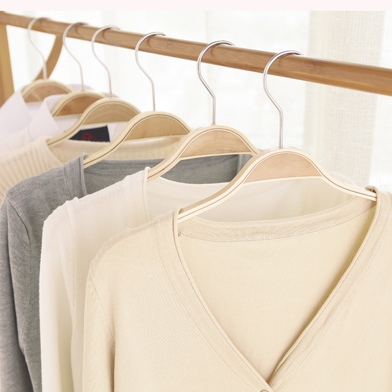 实木衣架子成人服装店防滑衣服撑子木头衣撑家用木质衣挂衣架