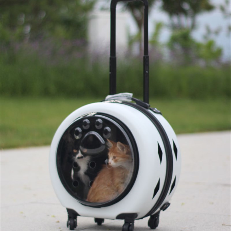 宠物拉杆箱前盖透明猫窝外出便携行李箱双肩猫包狗箱子旅行太空箱
