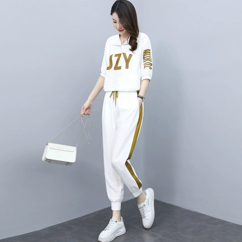 夏季高级感休闲时尚运动套装女2025新款小个子时髦两件套洋气减龄