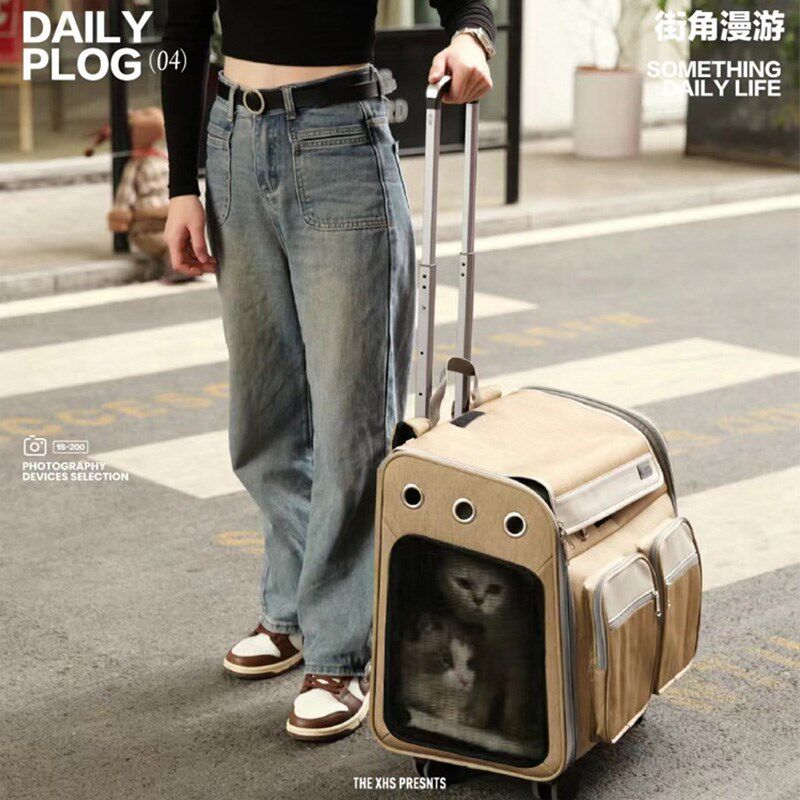 猫包拉杆箱便携外出双肩背包猫咪大容量20斤两只双猫装缅因防应激
