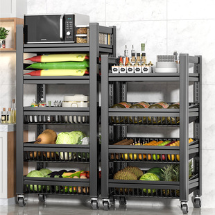 厨房菜篮子置物架家m用落地多层移动多功能果蔬篮水果蔬菜收纳架