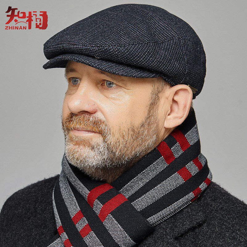 中老年人帽子男士冬季保暖老人鸭舌帽护耳老头爸爸爷爷加厚前进帽